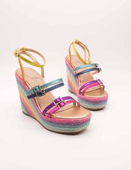 Sandalia Exé Naomi-927 Metallic Multicolor de Mujer