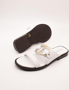 Sandalia Be Free Nice-110 Leather White de Mujer