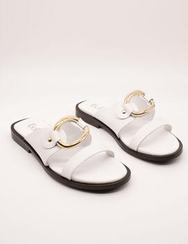 Sandalia Be Free Nice-110 Leather White de Mujer