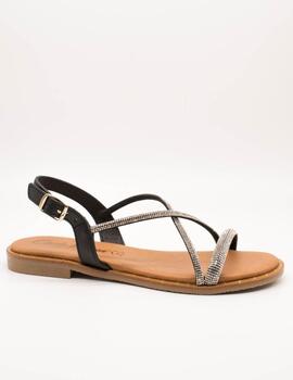 Sandalia Carla Tortosa 11569 Cristal Negro de Mujer