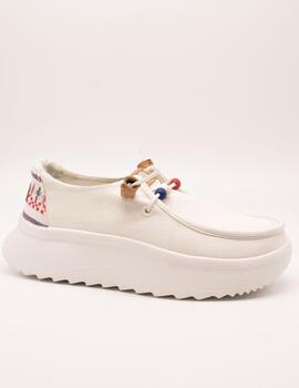 Deportivo Hey Dude Wendy Peak White de Mujer