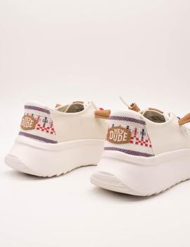 Deportivo Hey Dude Wendy Peak White de Mujer