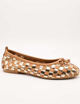 Zapato Miuxa Hola Camel-Oro de Mujer