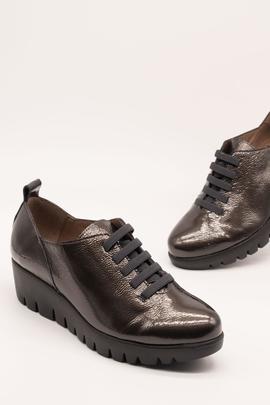 Zapato wonders c-33225 lack gris de mujer.