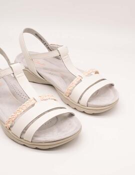 Sandalia Clarks 26171126 Amanda Tealite White Leath