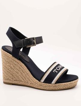 Sandalia Tommy Hilfiger FW08046-DW6 Space Blue de Mujer