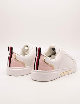 Deportivo Tommy Hilfiger FW07814-0LA Ecru-Pink de Mujer