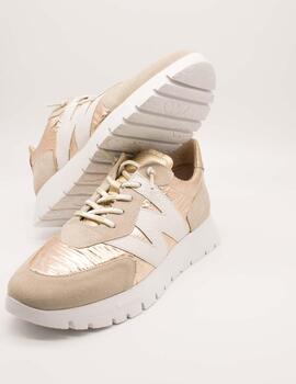 Deportivo Wonders A-2464 Combi Beige de Mujer