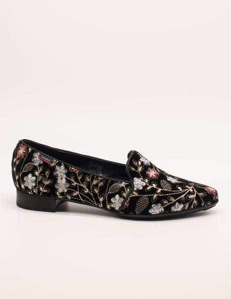 Bailarina callaghan 98915 negra flores de mujer
