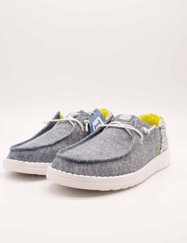 Zapato Hey Dude HD43156-4NY Wendy Blue Multi de Mujer