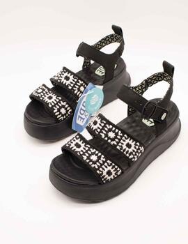 Sandalia Hey Dude HD43200-066 Delray Black de Mujer
