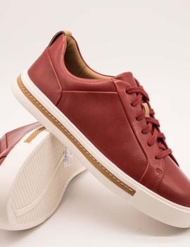 Zapato Clarks Un Maui Lace Red leather de mujer.