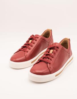 Zapato Clarks Un Maui Lace Red leather de mujer.