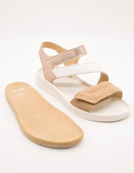 Sandalia Ara 12-21407-11 Sand Weiss Platin de Mujer