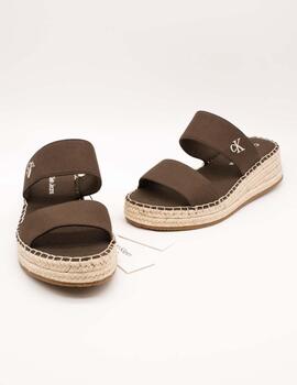 Sandalia Calvin Klein YW01704-GUH Rocky Brown de Mujer