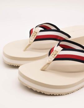 Chancla Tommy Hilfiger FW08517-ACJ Muslin de Mujer