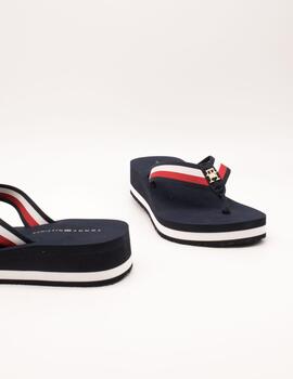 Chancla Tommy Hilfiger FW08517-DW6 Space Blue de Mujer