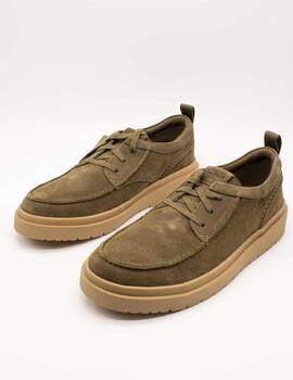 Zapato Clarks 26180869 Polden Moc Olive Suede de Hombre