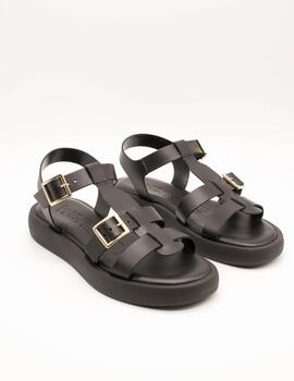 Sandalia Wonders AB-1012 Combi Negro de Mujer