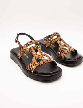Sandalia Noa Harmon 009948-0067 Wasabi Negro-Cuero de Mujer