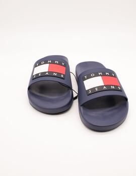 Chancla Tommy Hilfiger EN02115-C67 Velvet Blue de Mujer