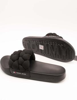 Chancla Tommy Hilfiger EN02764-BDS Black de Mujer