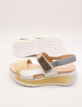 Sandalia Callaghan 35200 Pesca Crema de Mujer