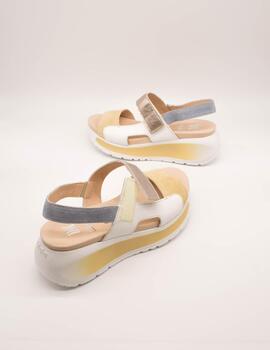 Sandalia Callaghan 35200 Pesca Crema de Mujer