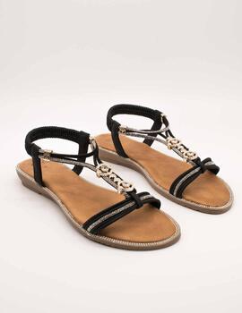 Sandalia Exé 8013-7 Strass Black de Mujer