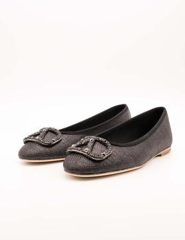 Bailarina Alpe 5417-22-05 Rafia Negro de Mujer