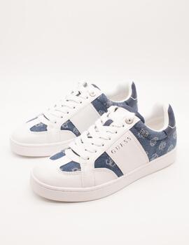 Deportivo Guess FLJRO4 DEN12 Jrone4 White Blue de Mujer