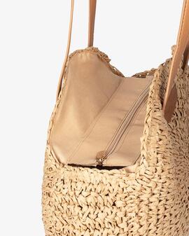 Bolso Popa Luciana Rafia Camel