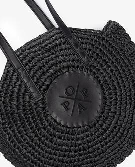 Bolso Popa Luciana Rafia Negro