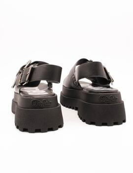 Sandalia Buffalo 1602268 Pluto Ari Negro de Mujer