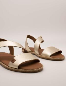 Sandalia Popa Leyte Laminado Oro de Mujer