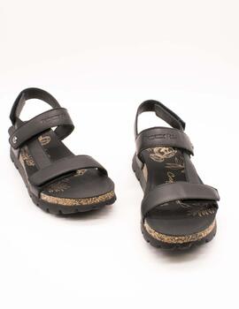 Sandalia Panama Jack Selma B4 Napa Negro de Mujer
