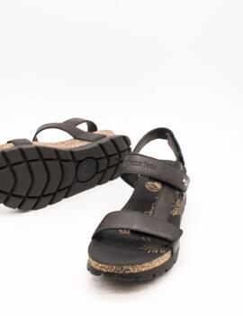 Sandalia Panama Jack Selma B4 Napa Negro de Mujer