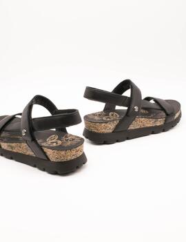 Sandalia Panama Jack Selma B4 Napa Negro de Mujer