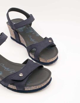 Sandalia Panama Jack Julia Basics B10 Marino de Mujer