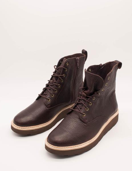 Botin Trace Pine Burgundy Leather de mujer.