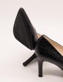 Zapato Lodi Rachel-Patp caiman negro de mujer.