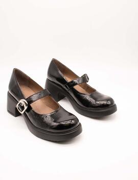 Zapato Wonders E-7122 Lack Negro de Mujer