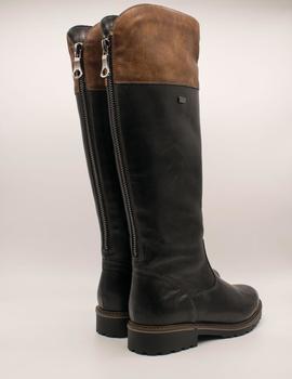 Bota Remonte 6581-02 black comb tex de mujer.