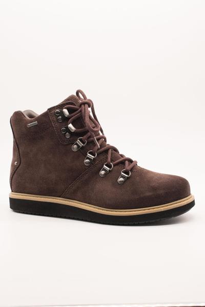 Retirado Rey Lear Bueno Botín Clarks Glickasha GTX dark brown de mujer.