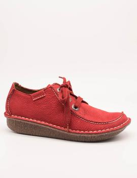 Clarks Funny Dream red nubuck de mujer.