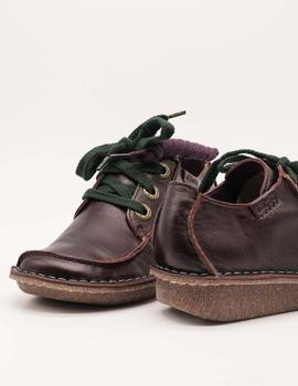 Zapato Clarks Funny Dream aubergine lead de mujer.
