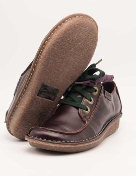 Zapato Clarks Funny Dream aubergine lead de mujer.