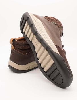 Botín Clarks AshcombeMidGTX dark brown de hombre.
