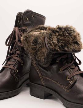 Botín Clarks Reunite Up GTX dark brown de mujer.