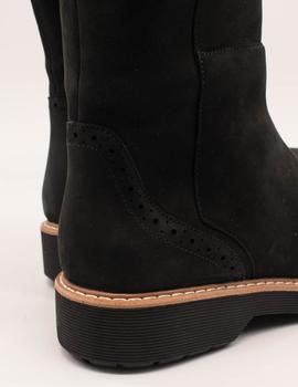 Bota Clarks WitcombeskyGTX black nubuck de mujer.
